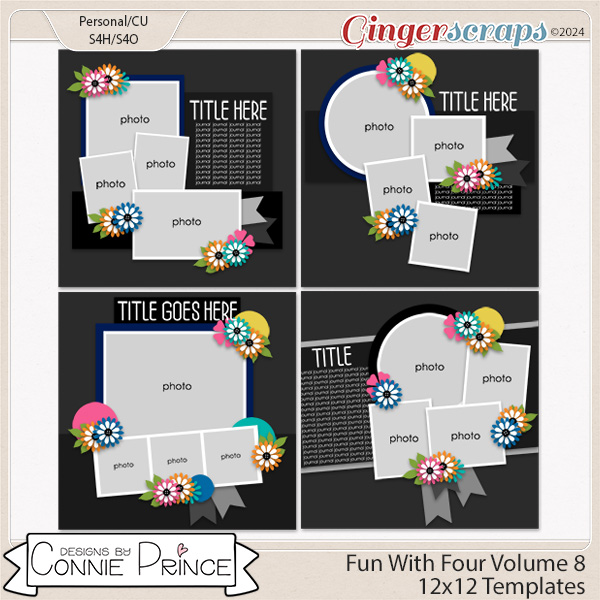 Fun With Four Volume 8  - 12x12 Temps (CU Ok) by Connie Prince