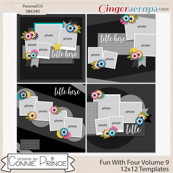 Fun With Four Volume 9  - 12x12 Temps (CU Ok) by Connie Prince