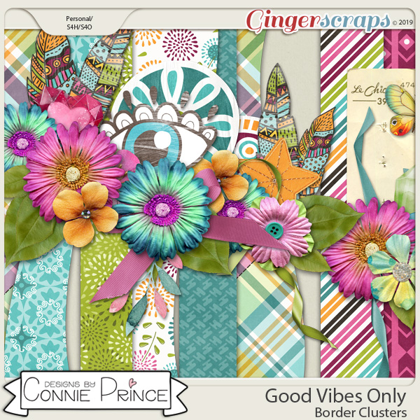 Good Vibes Only - Border Clusters by Connie Prince
