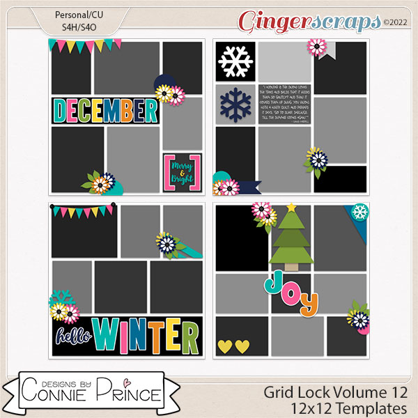 Grid Lock Volume 12  - 12x12 Temps (CU Ok) by Connie Prince
