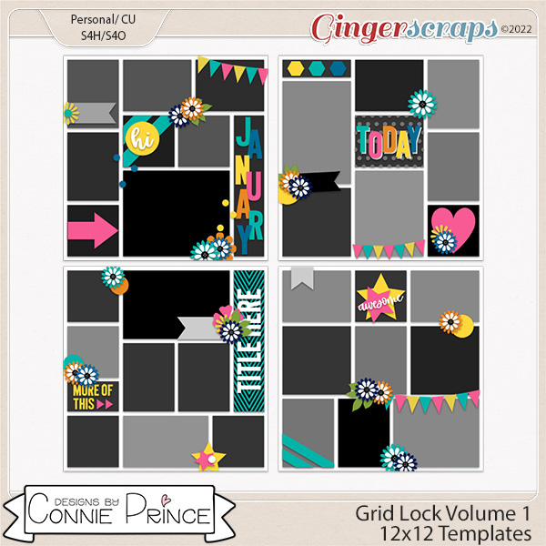 Grid Lock Volume 1  - 12x12 Temps (CU Ok) by Connie Prince