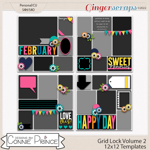 Grid Lock Volume 2  - 12x12 Temps (CU Ok) by Connie Prince