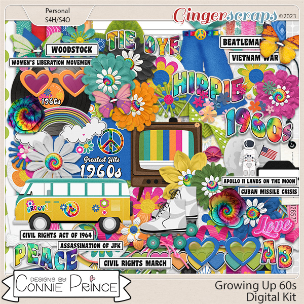 Growing Up 60s - Kit by Connie Prince
