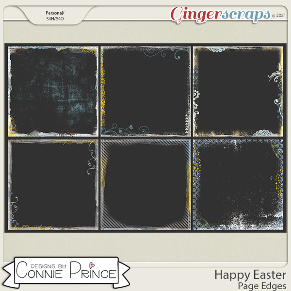 Happy Easter - Page Edges  by Connie Prince