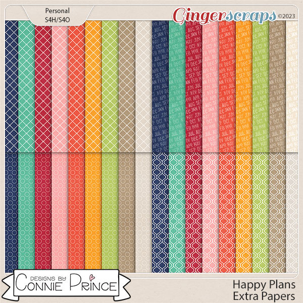 Happy Plans - Extra Papers by Connie Prince