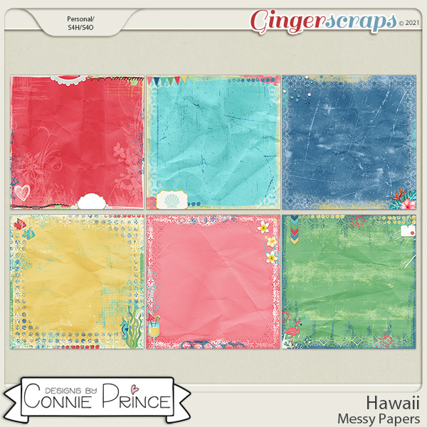 Hawaii  - Messy Papers by Connie Prince