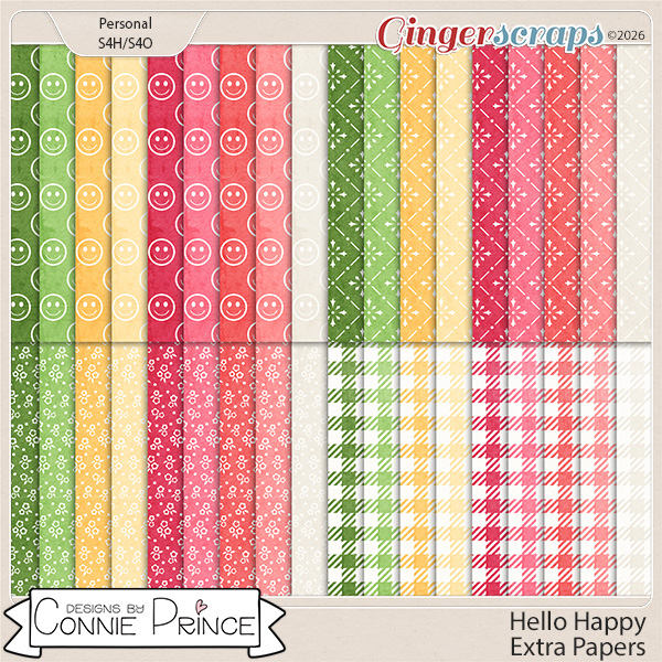 Hello Happy -  Extra Papers by Connie Prince