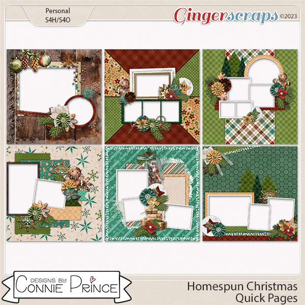 Homespun Christmas - Quick Pages by Connie Prince