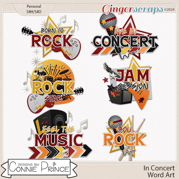 In Concert - Word Art Pack by Connie Prince