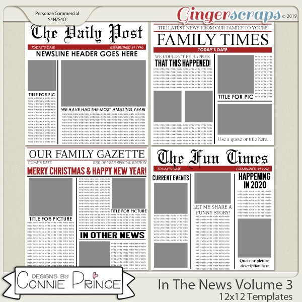 In The News Volume 3 - 12x12 Temps (CU Ok) by Connie Prince