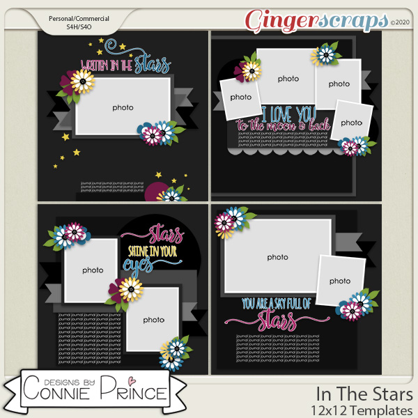 In The Stars - 12x12 Templates (CU Ok) by Connie Prince