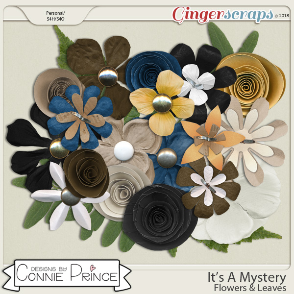 It's A Mystery - Flowers & Leaves by Connie Prince