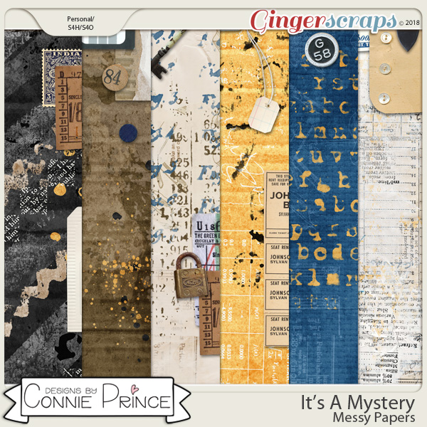 It's A Mystery - Messy Papers by Connie Prince