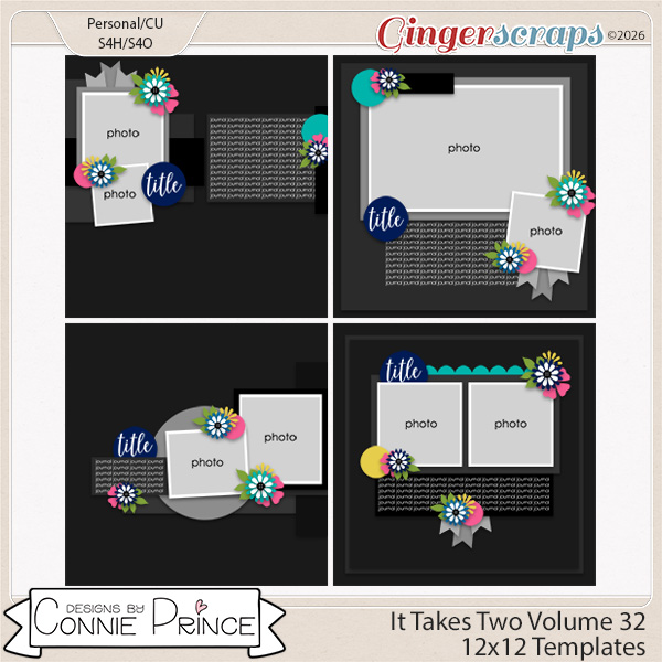 It Takes Two Volume 32 - 12x12 Temps (CU Ok) by Connie Prince