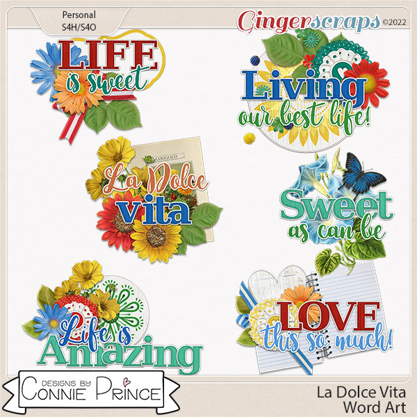 La Dolce Vita - Word Art Pack by Connie Prince