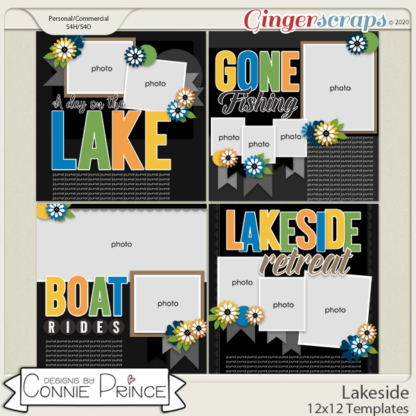 Lakeside - 12x12 Templates (CU Ok) by Connie Prince