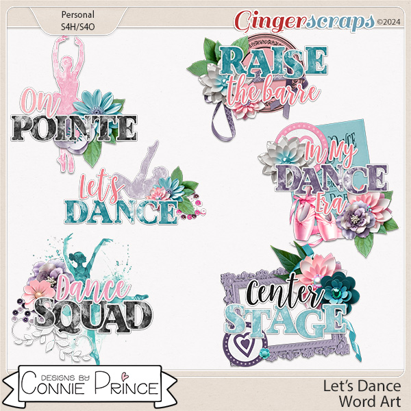 Let's Dance - Word Art Pack by Connie Prince