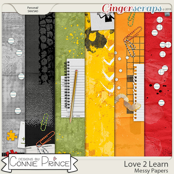 Love 2 Learn - Messy Papers by Connie Prince