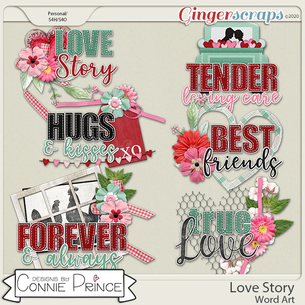 Love Story - Word Art Pack by Connie Prince