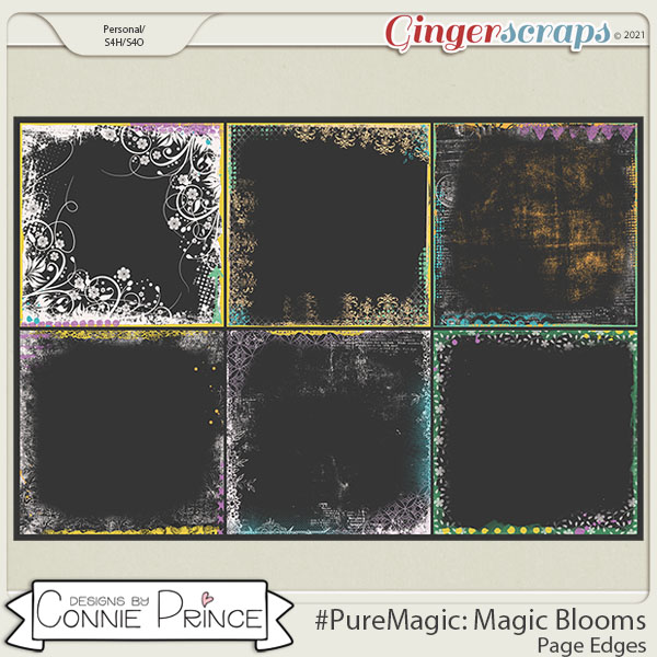 PureMagic: Magic Blooms - Page Edges  by Connie Prince