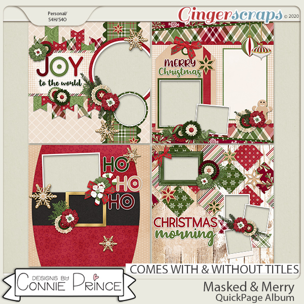 Masked & Merry - Quick Pages by Connie Prince