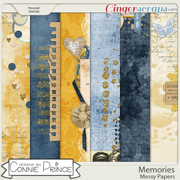 Memories - Messy Papers by Connie Prince