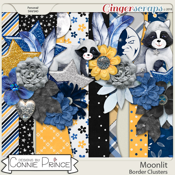 Moonlit - Border Clusters by Connie Prince