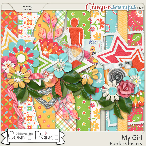 My Girl - Border Clusters by Connie Prince
