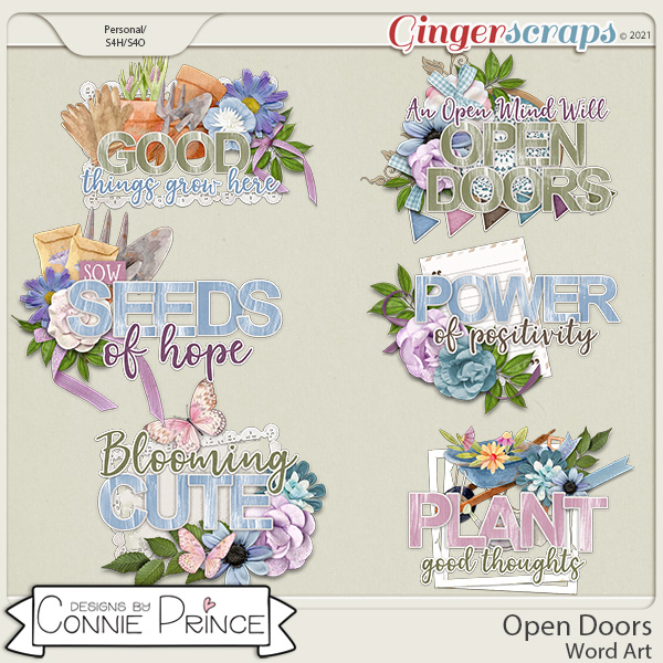 Open Doors - Word Art Pack by Connie Prince