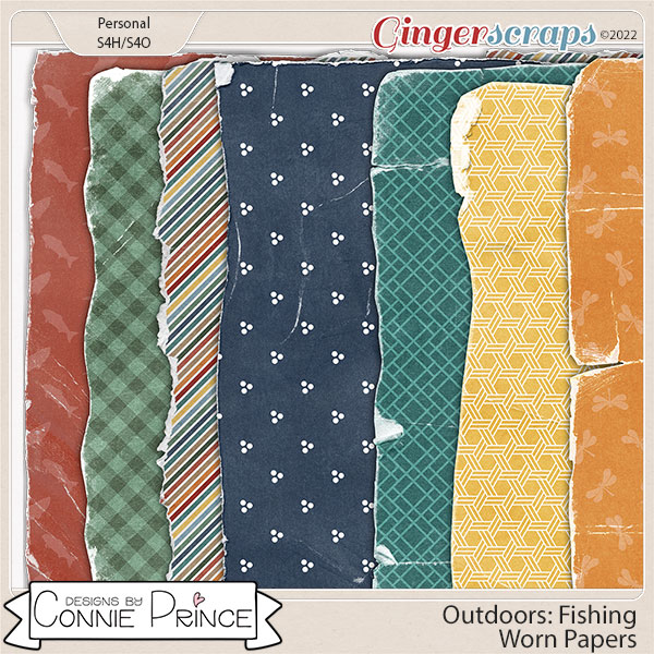 Outdoors: Fishing - Worn Papers by Connie Prince