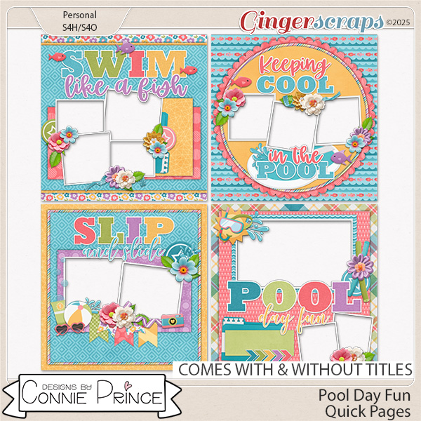 Pool Day Fun - Quick Pages by Connie Prince