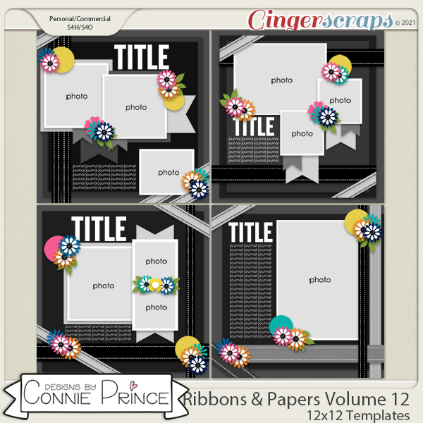 Ribbons & Papers Volume 12 - 12x12 Temps (CU Ok) by Connie Prince