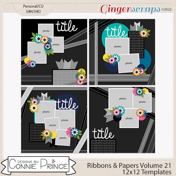 Ribbons & Papers Volume 21 - 12x12 Temps (CU Ok) by Connie Prince