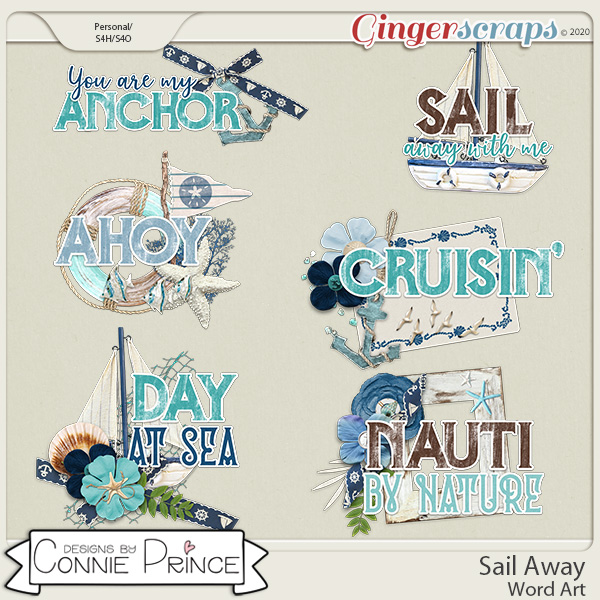 Sail Away - Word Art Pack by Connie Prince