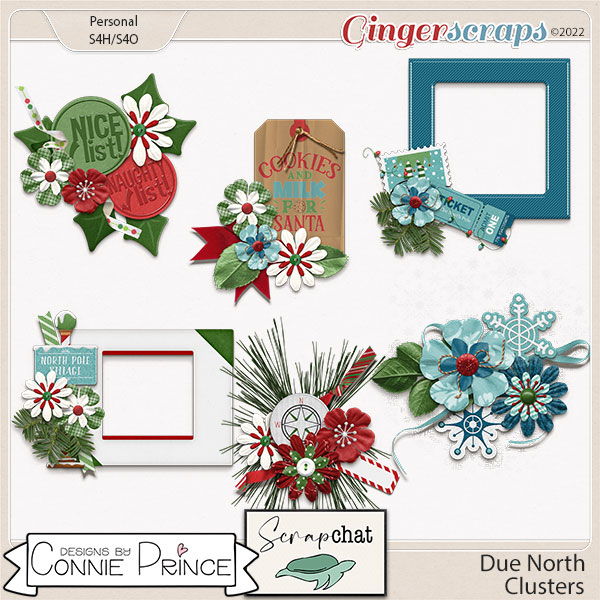 Due North - Cluster Pack by Connie Prince & ScrapChat Designs