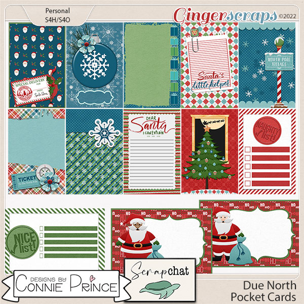 Due North - Pocket Cards by Connie Prince & ScrapChat Designs