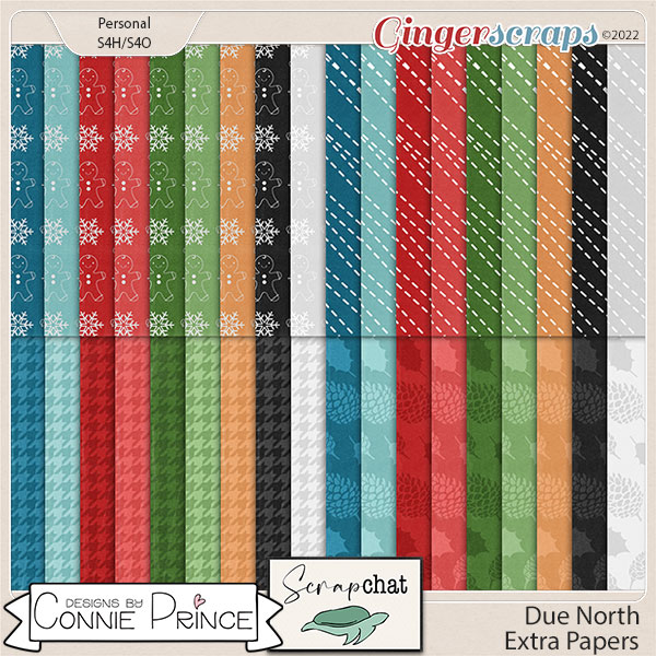 Due North - Extra Papers by Connie Prince & ScrapChat Designs