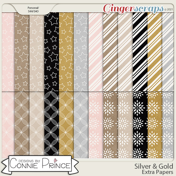 Silver & Gold  - Extra Papers by Connie Prince
