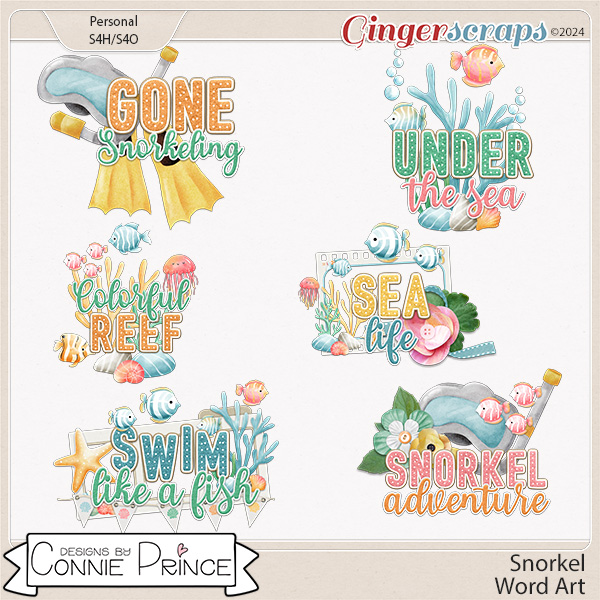 Snorkel - Word Art Pack by Connie Prince