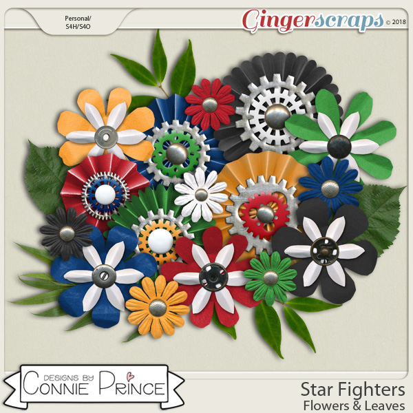 Star Fighters - Flowers & Leaves by Connie Prince