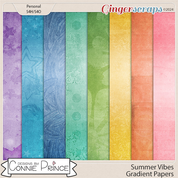 Summer Vibes - Gradient Paper Pack by Connie Prince