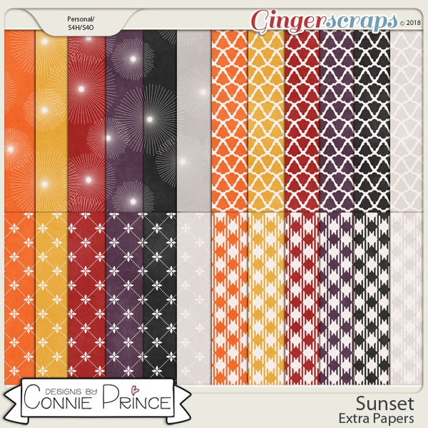 Sunset - Extra Papers by Connie Prince