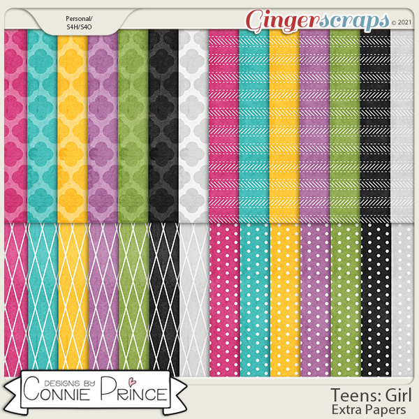 Teens: Girl - Extra Papers by Connie Prince