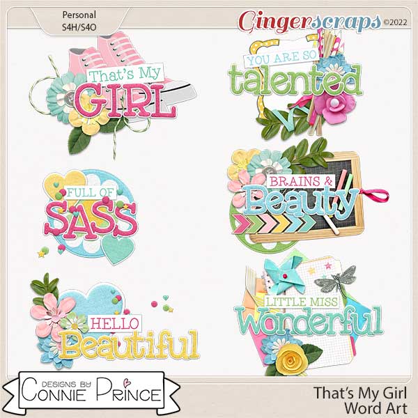 That's My Girl - Word Art Pack by Connie Prince