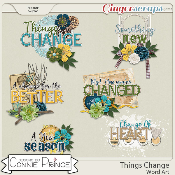 Things Change - Word Art Pack by Connie Prince