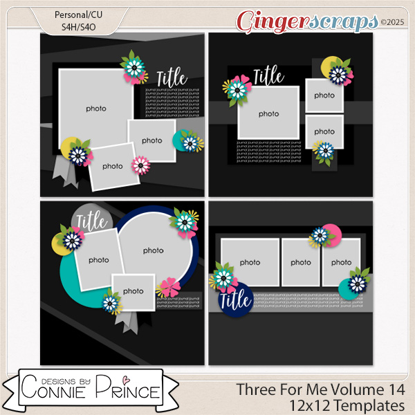 Three For Me Volume 14 - 12x12 Temps (CU Ok) by Connie Prince