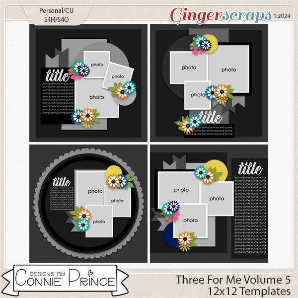 Three For Me Volume 5 - 12x12 Temps (CU Ok) by Connie Prince