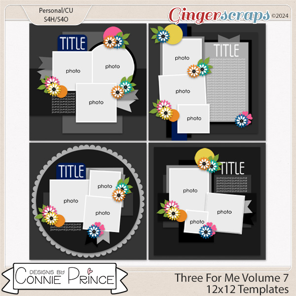 Three For Me Volume 7 - 12x12 Temps (CU Ok) by Connie Prince
