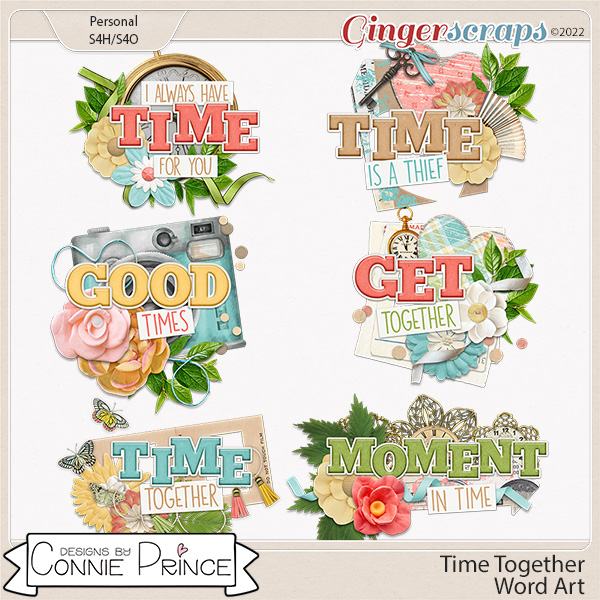 Time Together - Word Art Pack by Connie Prince