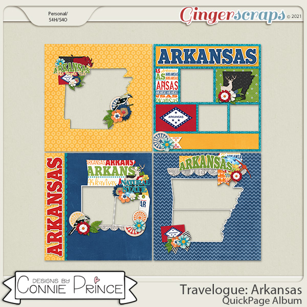 Travelogue Arkansas - Quick Pages by Connie Prince 